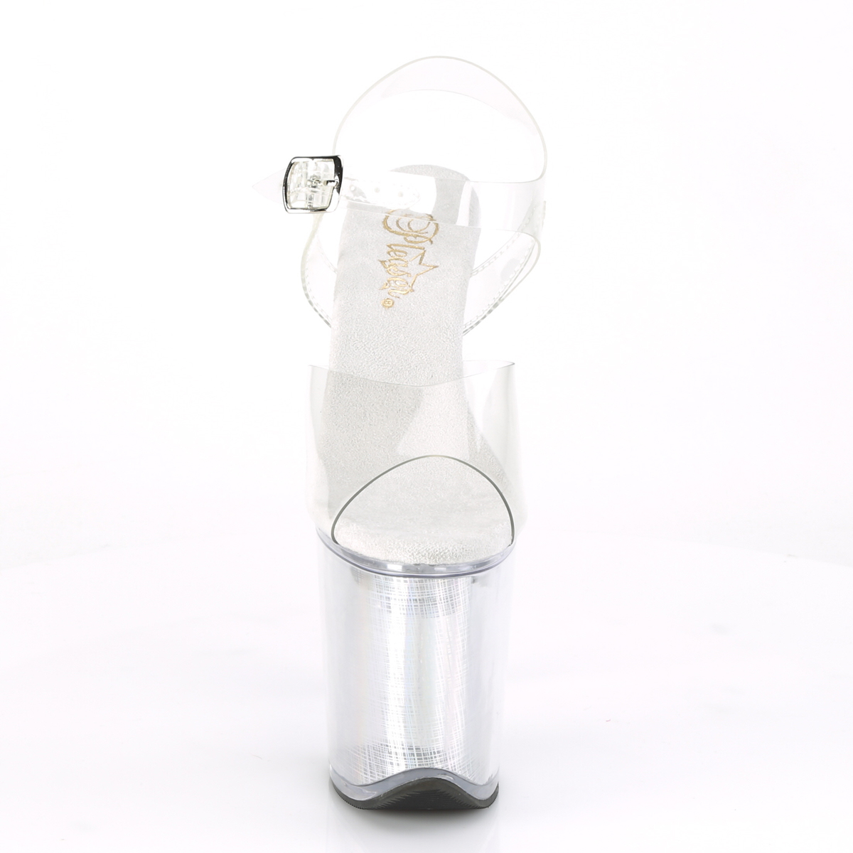 Pleaser Flashdance-808CH C/SHG - Clear Illuminating High-Platform Sandals