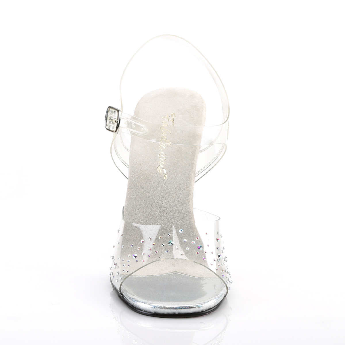 Fabulicious Gala-08SD C/M - Clear High-Heel Single Sole Sandals