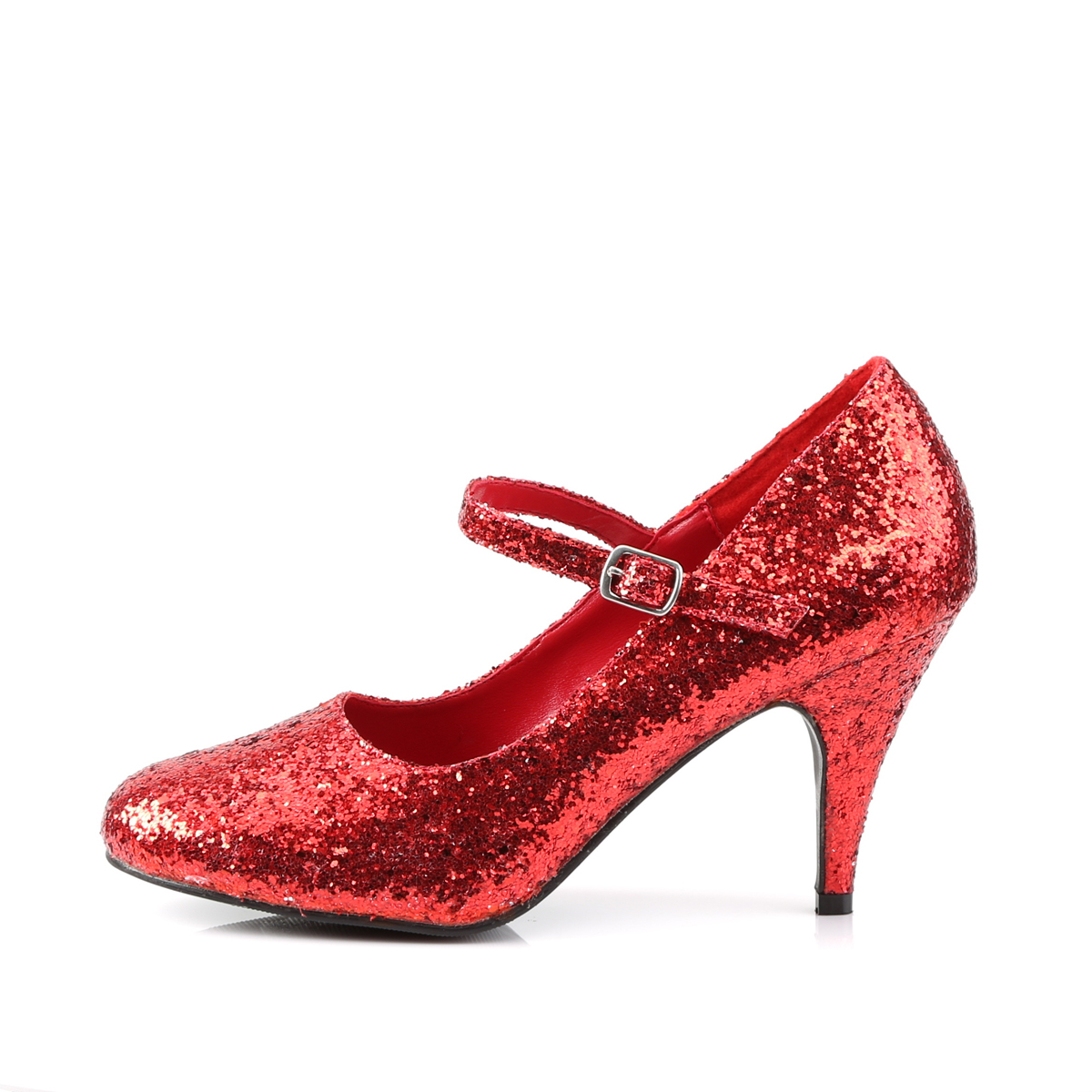 Funtasma Glinda-50G R - Red Single Sole Pumps With Straps