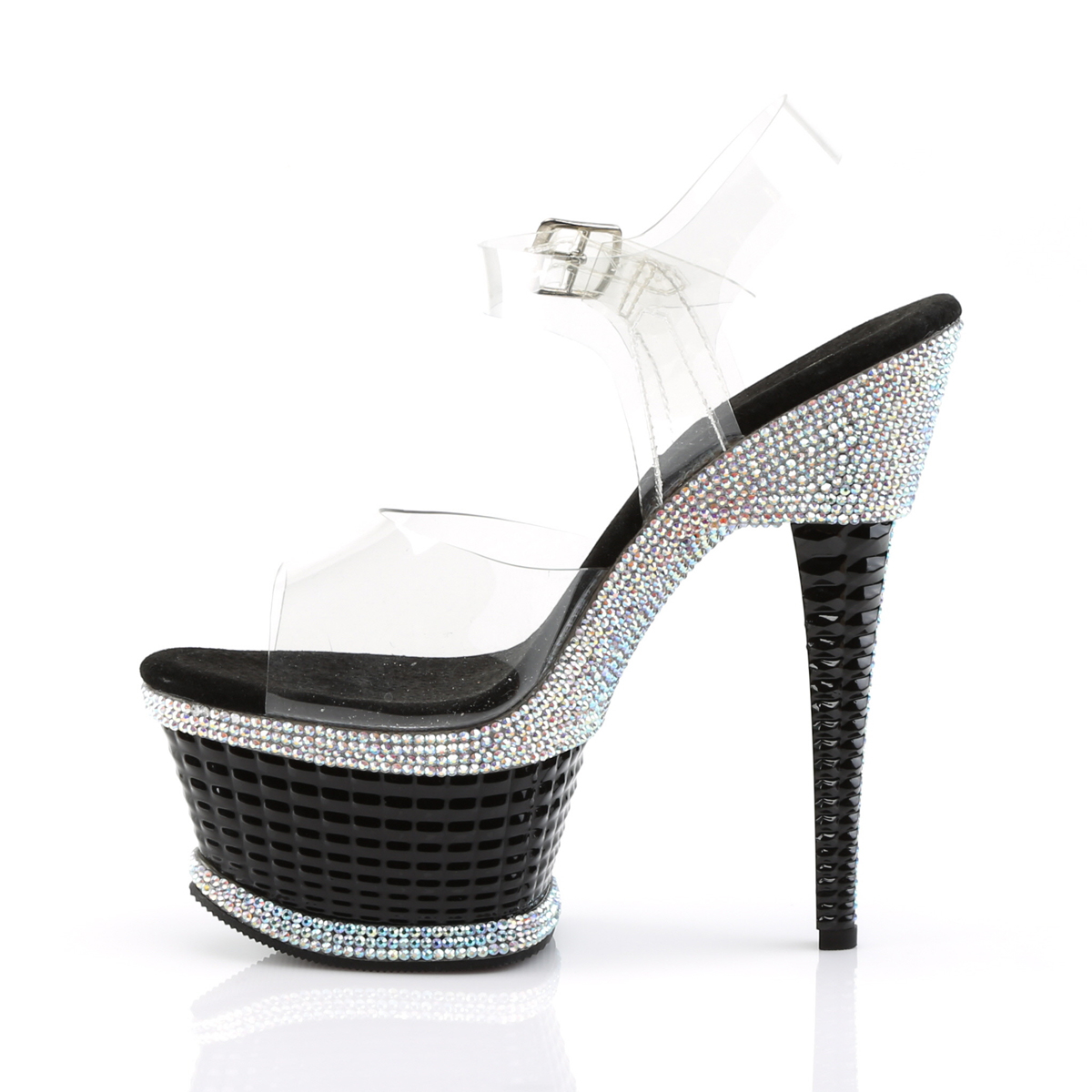 Pleaser Illusion-658RS C/B - Clear Platform High-Heel Sandals