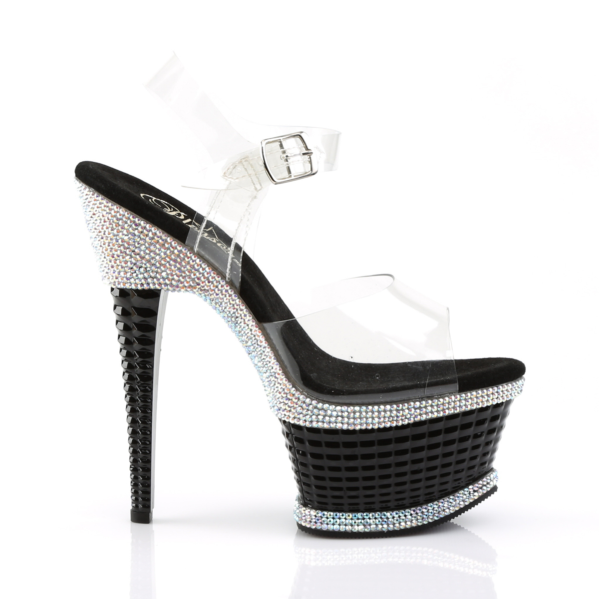 Pleaser Illusion-658RS C/B - Clear Platform High-Heel Sandals