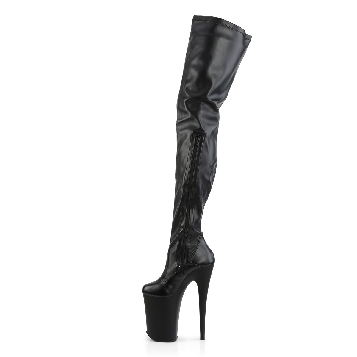 Pleaser Infinity-4000 BPU/M - Black High-Platform Thigh High Boots