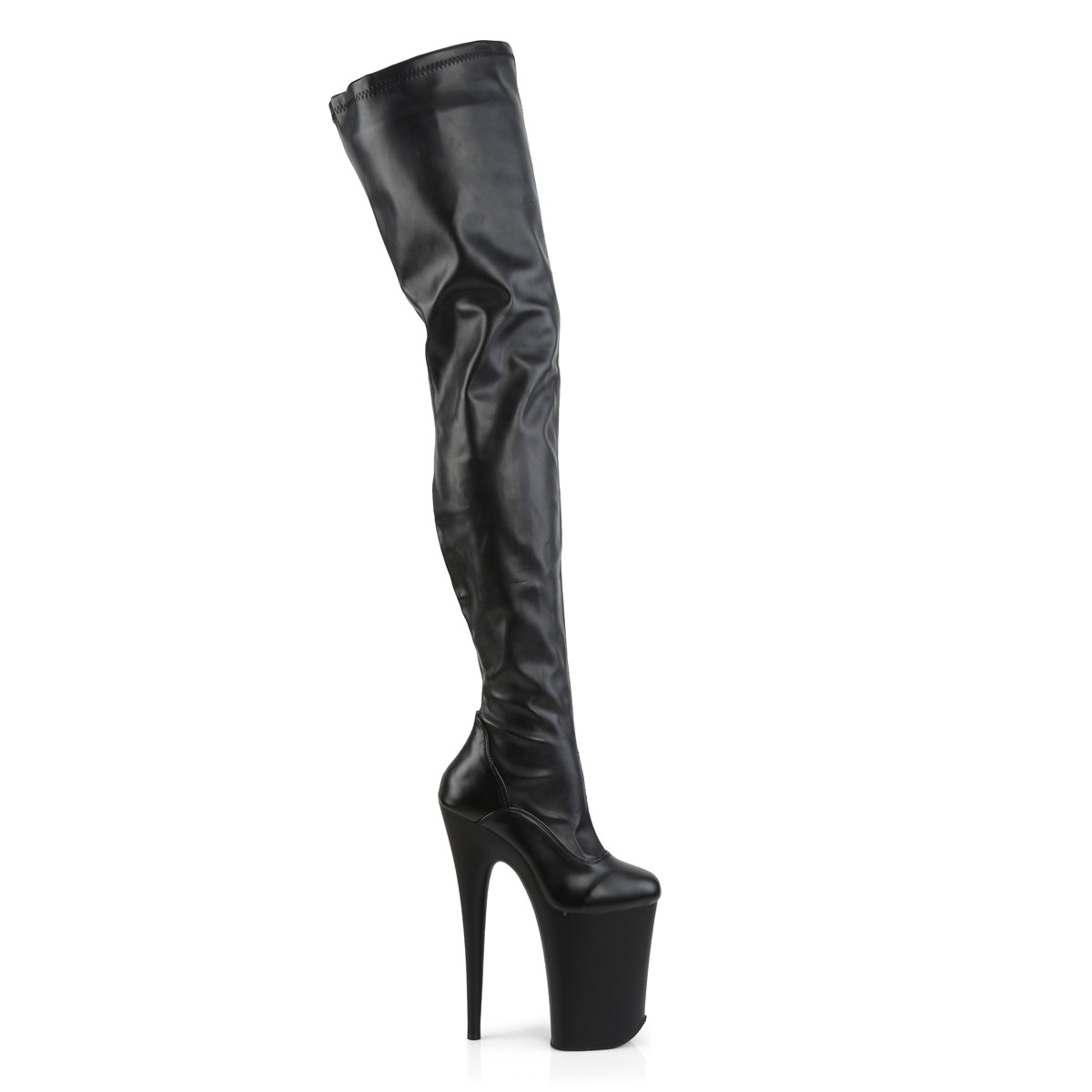 Pleaser Infinity-4000 BPU/M - Black High-Platform Thigh High Boots