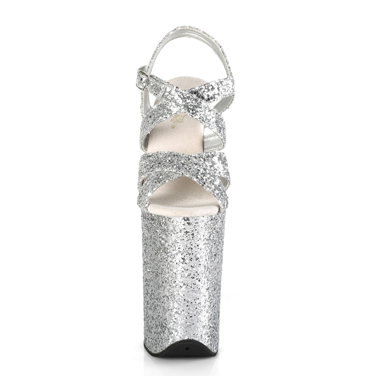Pleaser Infinity-997LG SG/M - Silver High-Platform Sandals