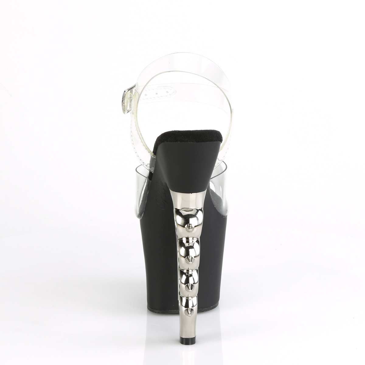 Pleaser Irongrip-708 C/B-SCH - Clear High-Platform Sandals