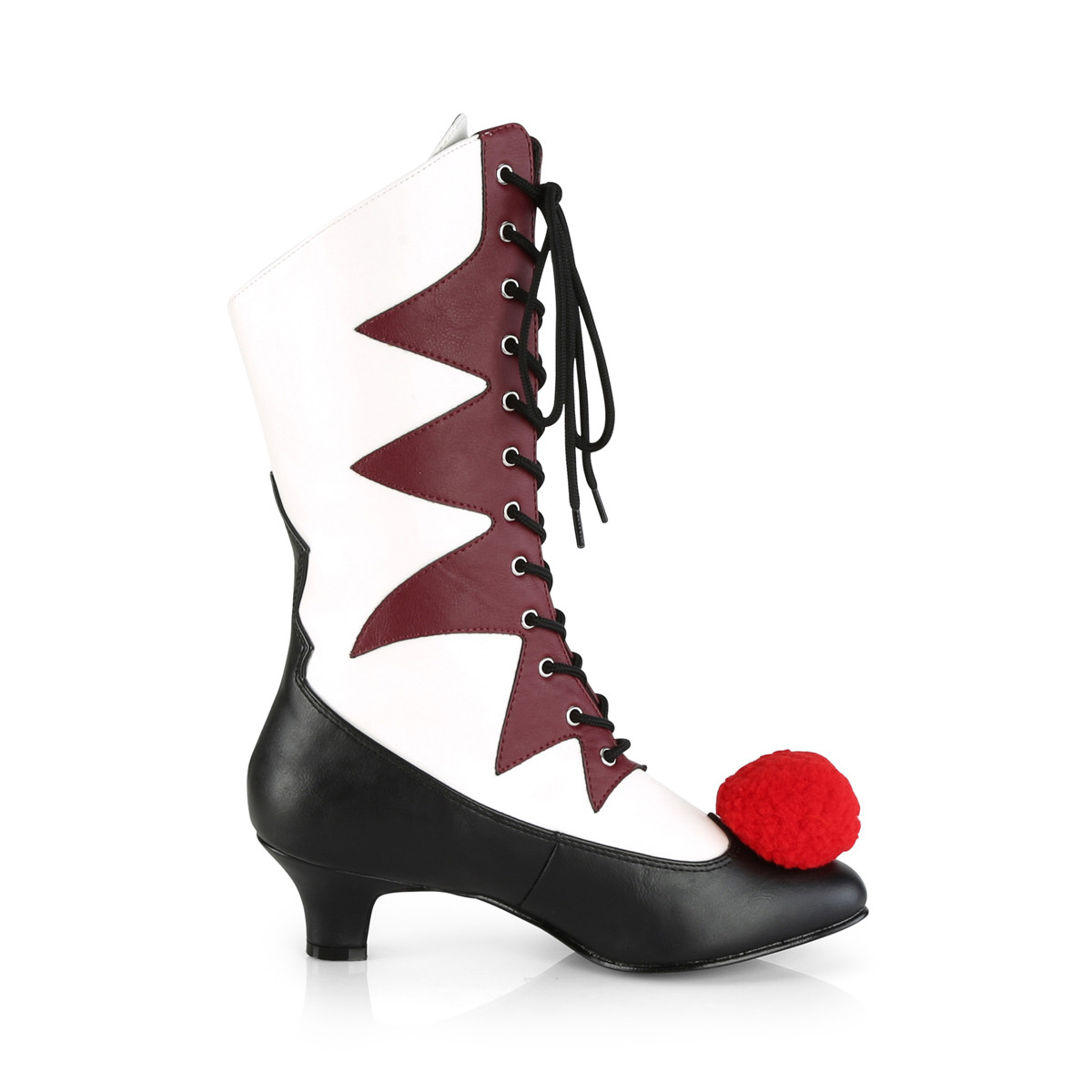 Funtasma It-120 W-BYPU - White Heeled Single Sole Ankle Boots