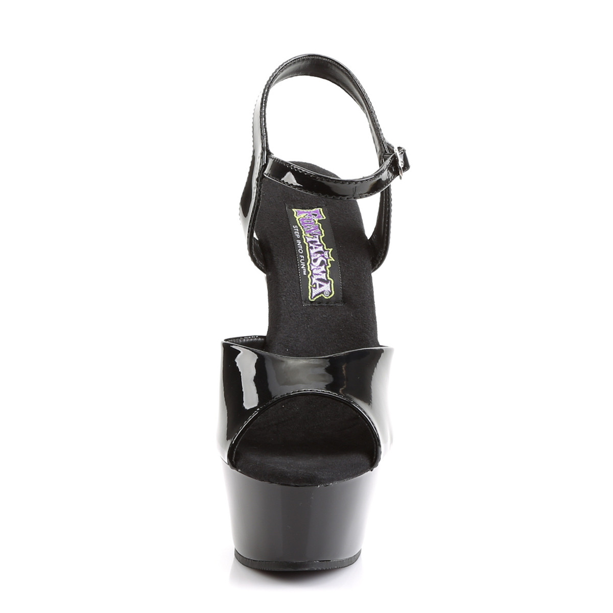 Funtasma Juliet-209 B/M - Shiny Black Platform High-Heel Sandals