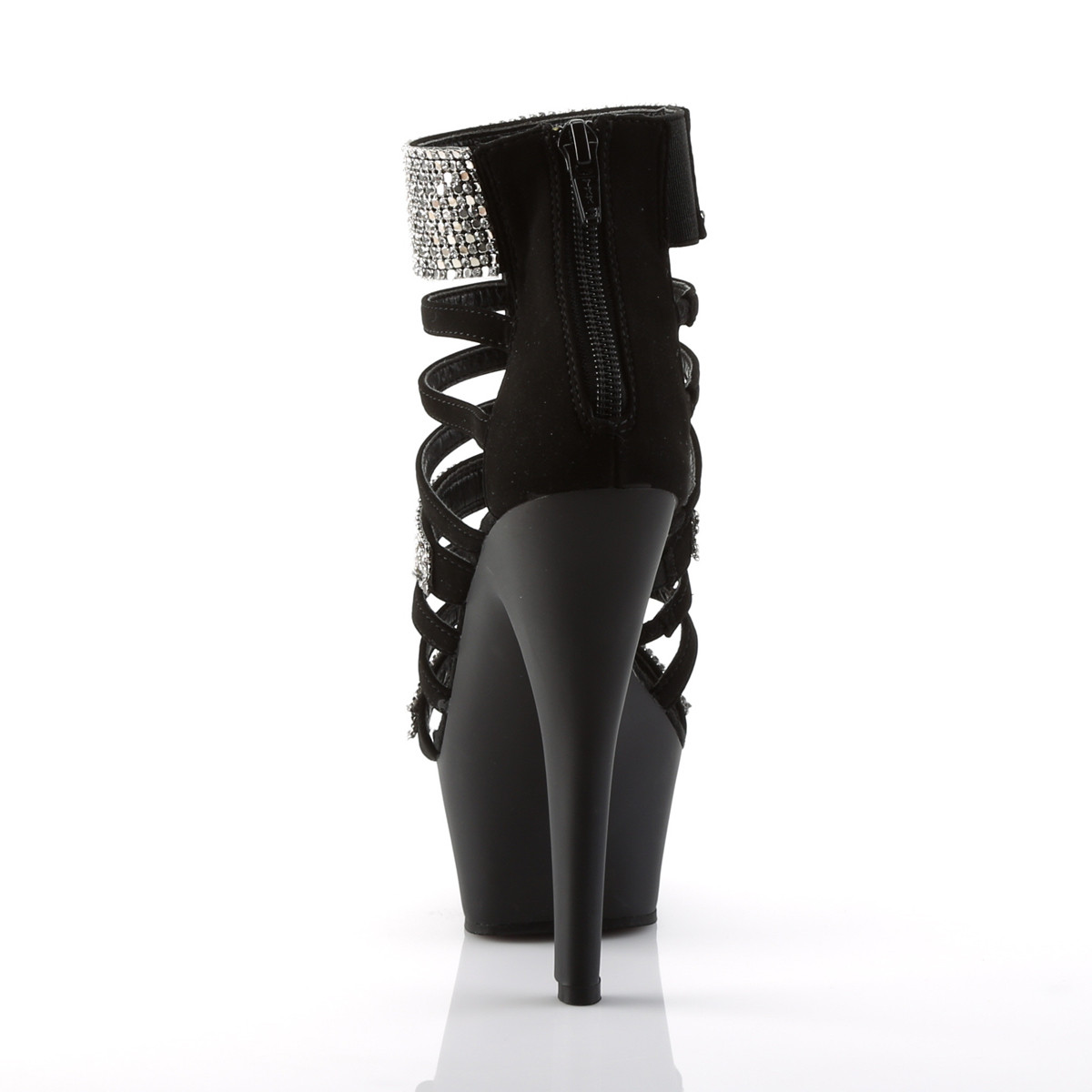 Pleaser Kiss-294 BNB/M - Black Platform High-Heel Strap Heels