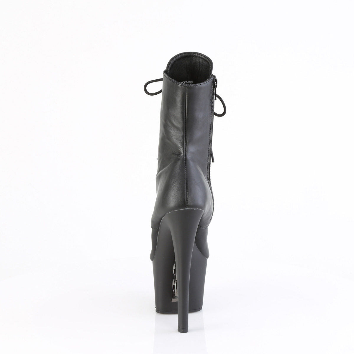 Pleaser Knucks-1020 BPU/M - Black High-Platform Ankle Boots