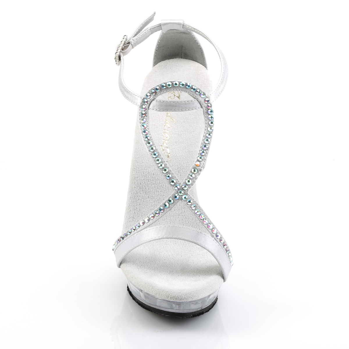 Fabulicious Lip-156 SSA/C - Silver High-Heel Single Sole Sandals
