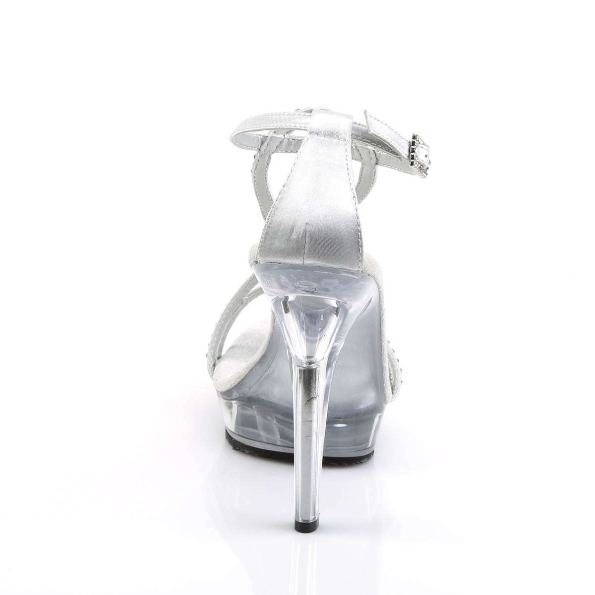Fabulicious Lip-156 SSA/C - Silver High-Heel Single Sole Sandals