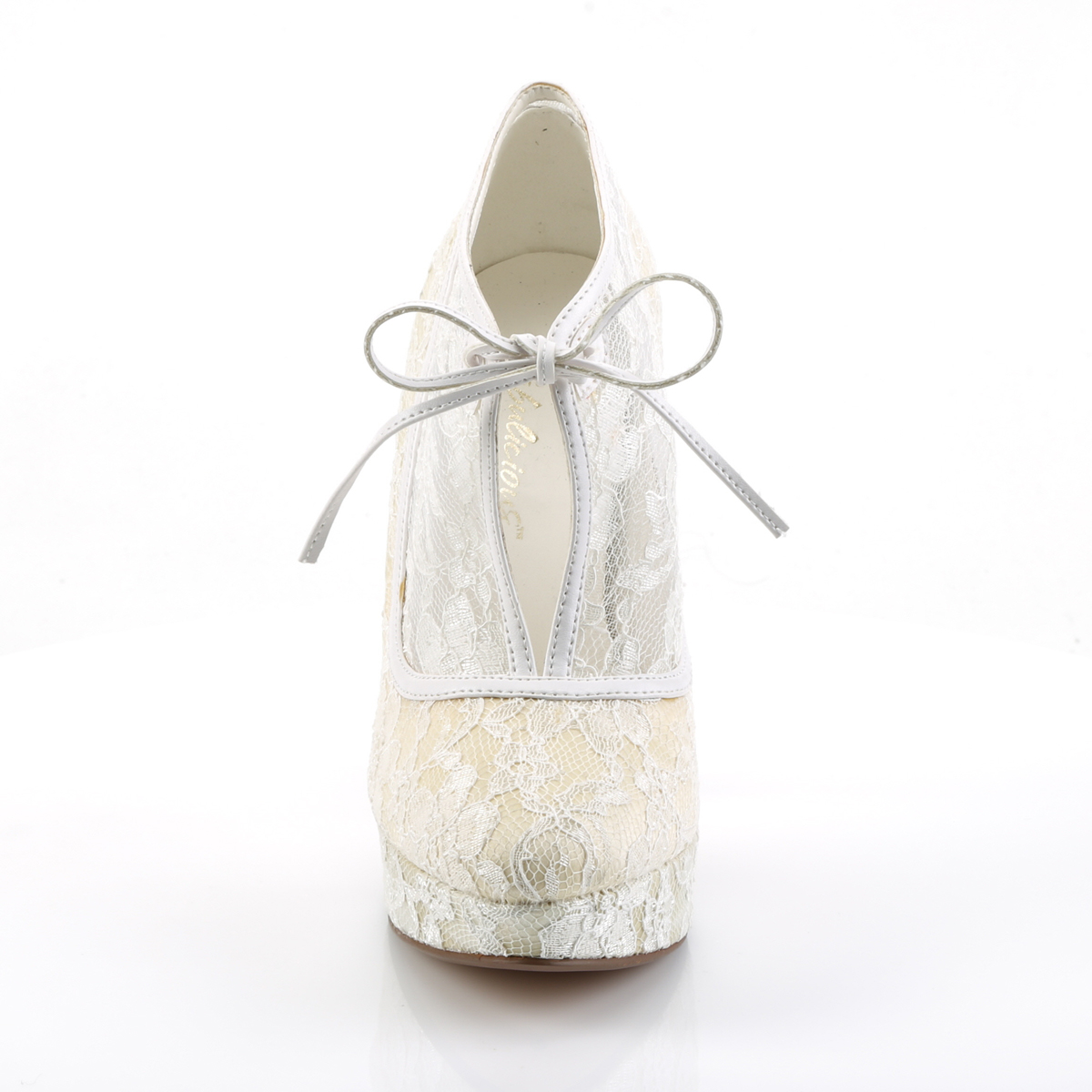 Fabulicious Lolita-32 IVSA - White High-Heel Ankle Booties