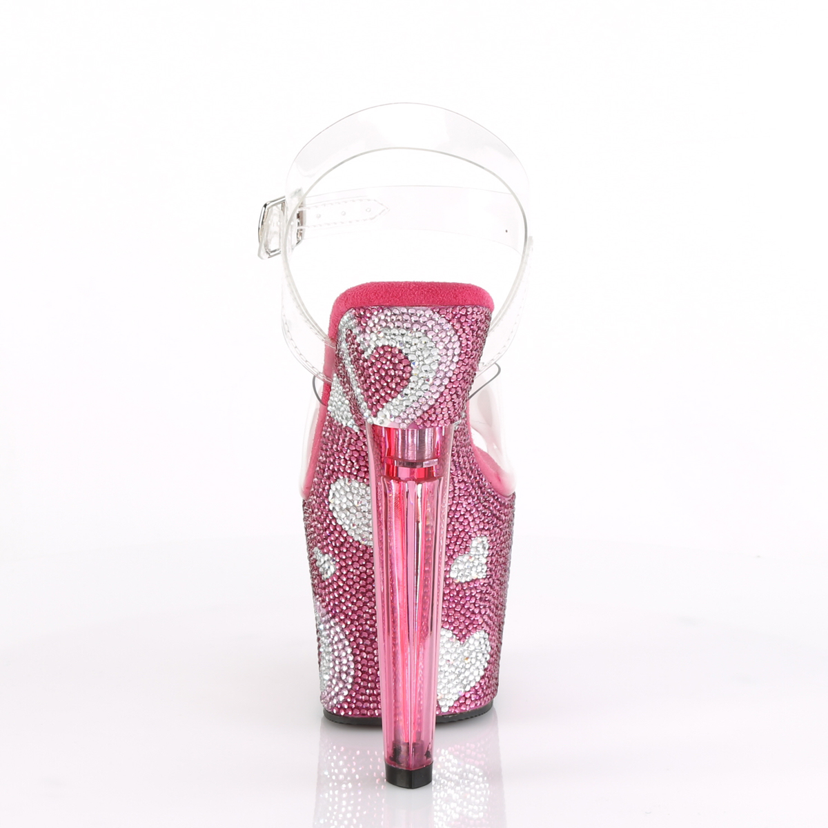 Pleaser Lovesick-708HEART C/HP - Clear High-Platform Sandals