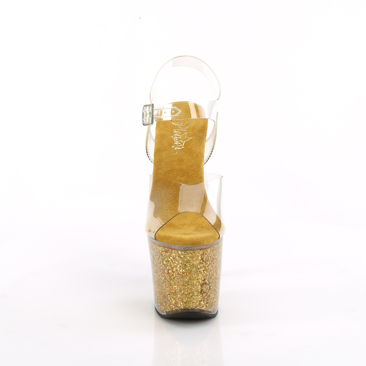 Pleaser Lovesick-708SG C/GG - Clear High-Platform Sandals