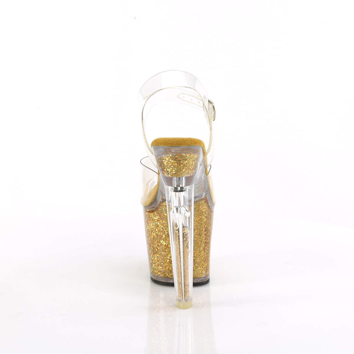 Pleaser Lovesick-708SG C/GG - Clear High-Platform Sandals
