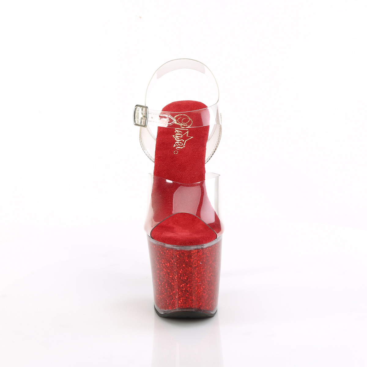 Pleaser Lovesick-708SG C/RG - Clear High-Platform Sandals