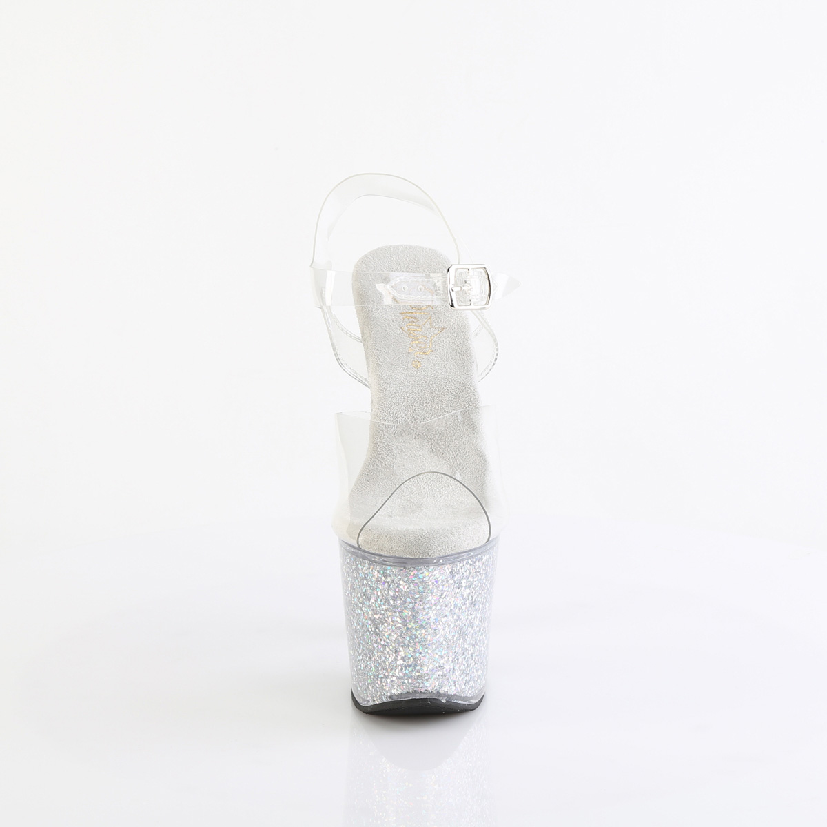 Pleaser Lovesick-708SG C/SG - Clear High-Platform Sandals