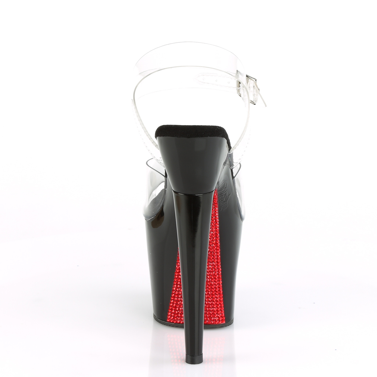 Pleaser Lovethorn-708CRS C/B-R - Clear High-Platform Sandals