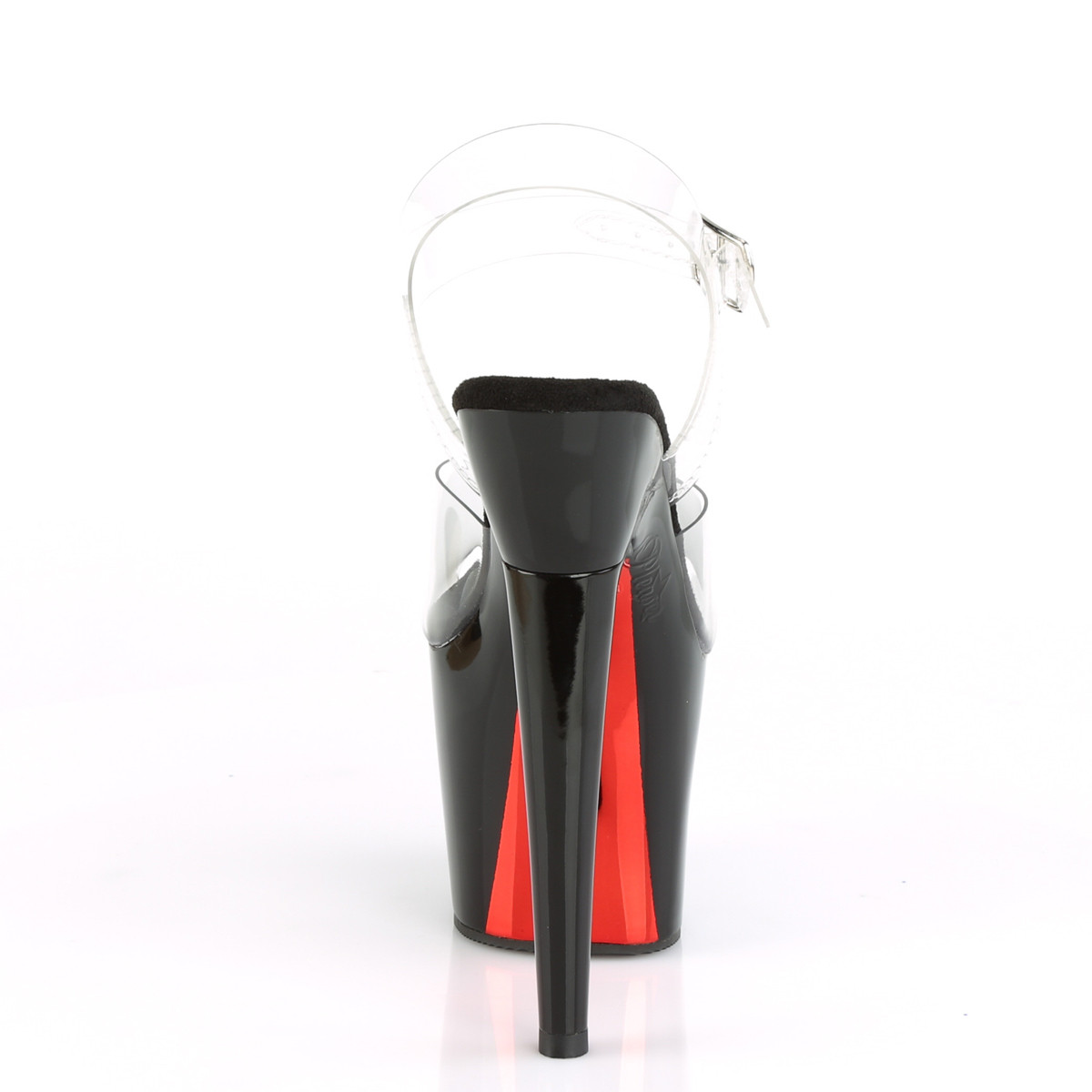 Pleaser Lovethorn-708TT C/B-RCH - Clear High-Platform Sandals