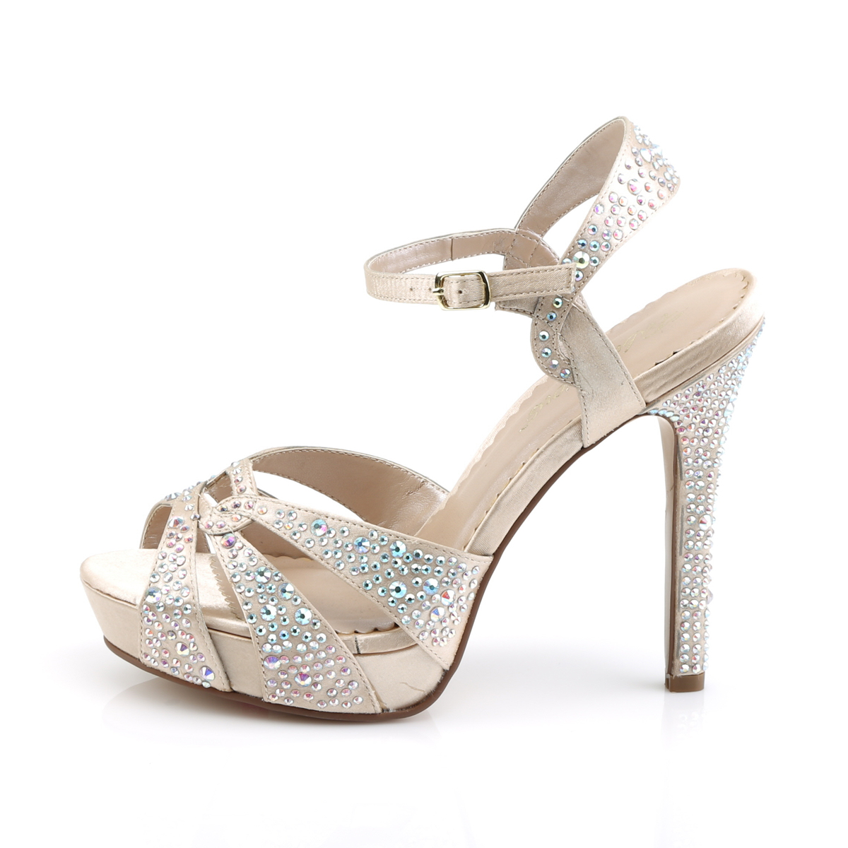 Fabulicious Lumina-23 CHASA - Gold Heeled Sandals