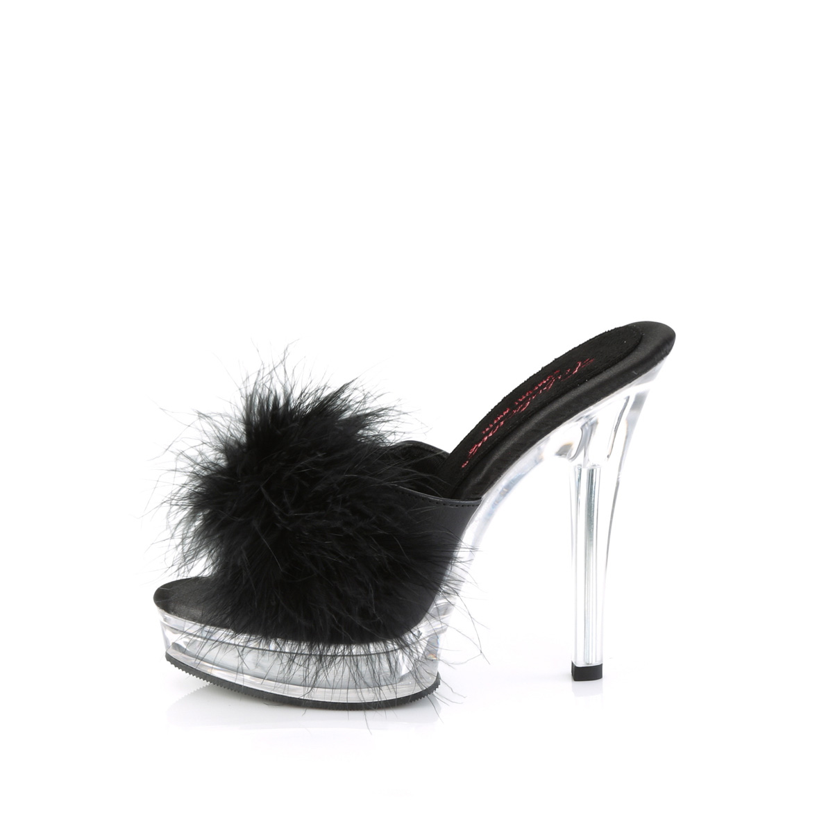 Fabulicious Majesty-501F-8 BPU/C - Black High-Heel Slides