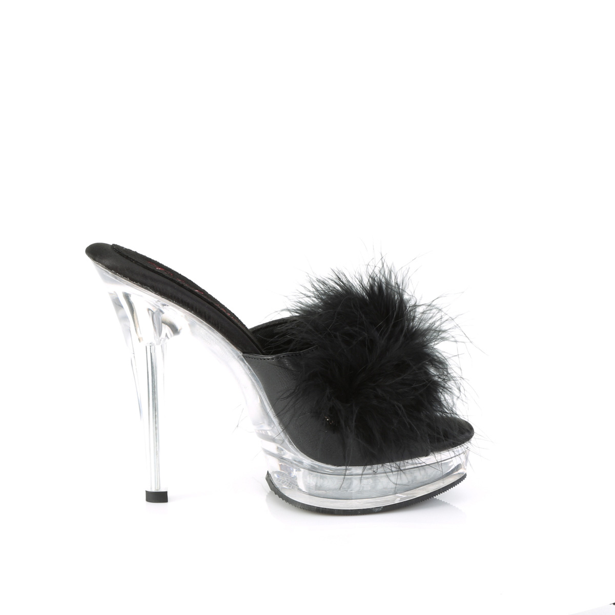Fabulicious Majesty-501F-8 BPU/C - Black High-Heel Slides