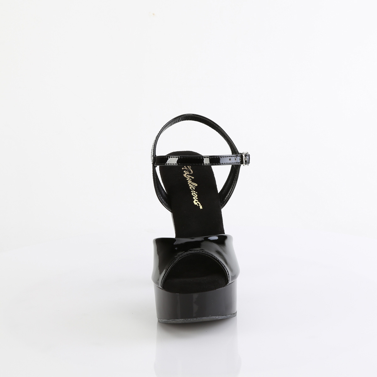 Fabulicious Martini-509 B/M - Shiny Black Platform High-Heel Sandals