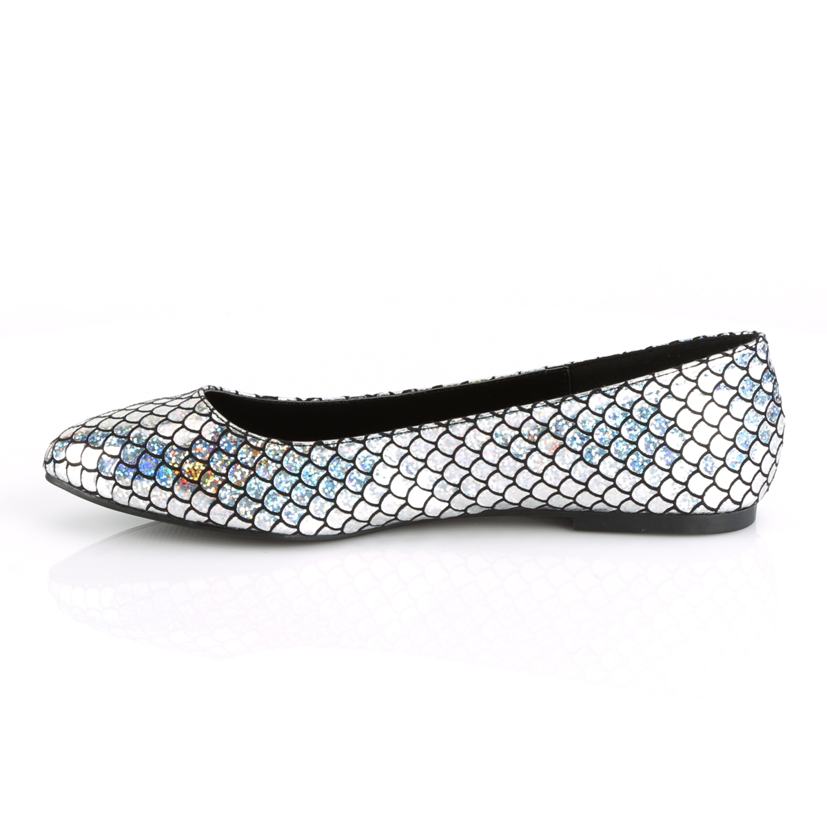 Funtasma Mermaid-21 SHGPU - Silver Ballet Flats