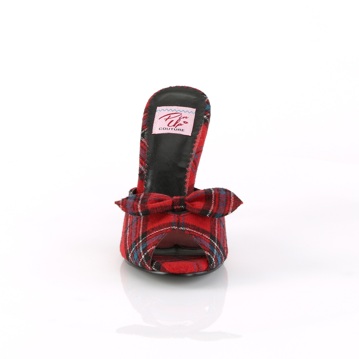 Pin Up Couture Monroe-08 RPFA - Red High-Heel Single Sole Slides