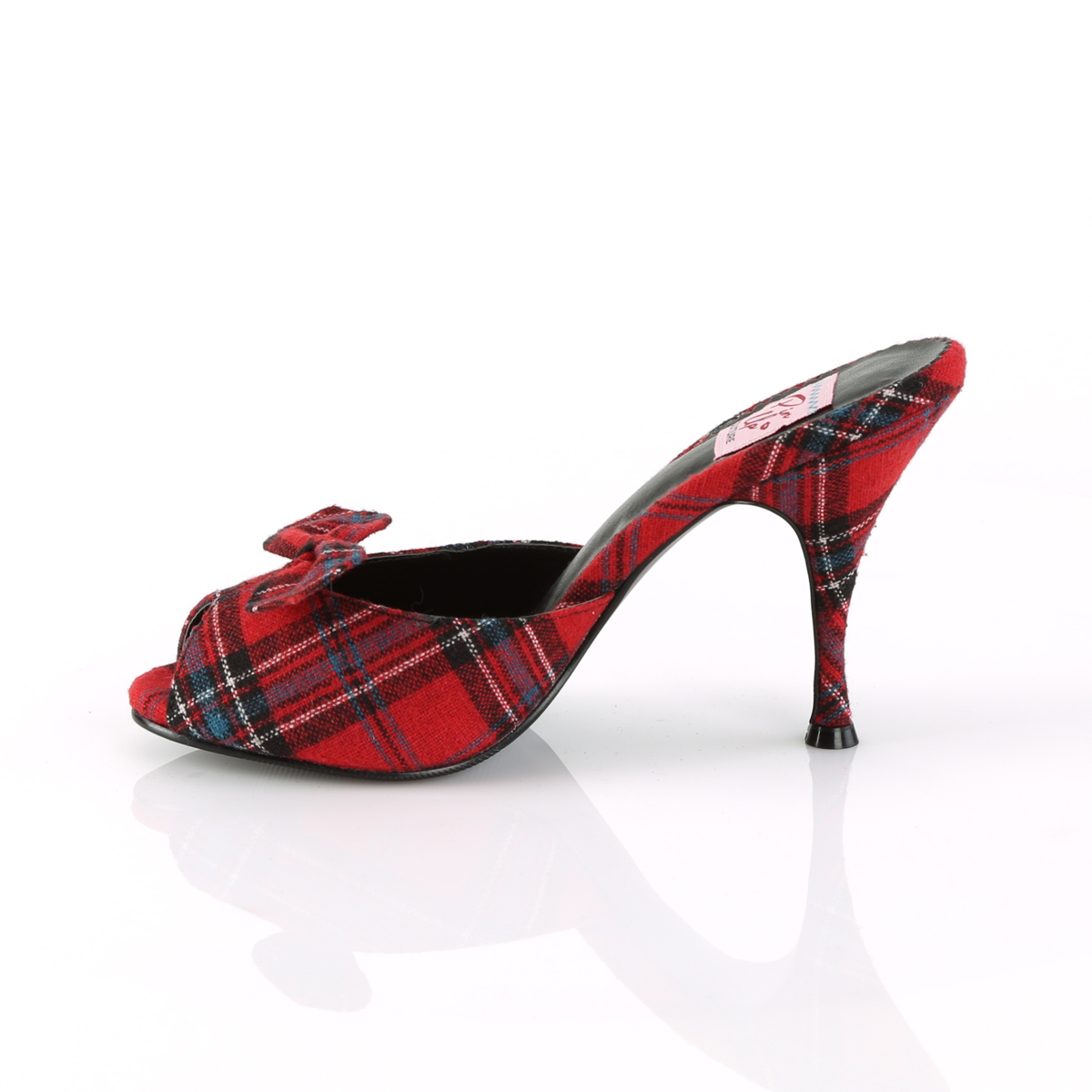 Pin Up Couture Monroe-08 RPFA - Red High-Heel Single Sole Slides