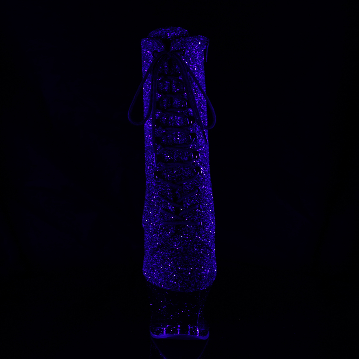 Pleaser Moon-1020MER PP-BG/B - Violet High-Platform Ankle Boots