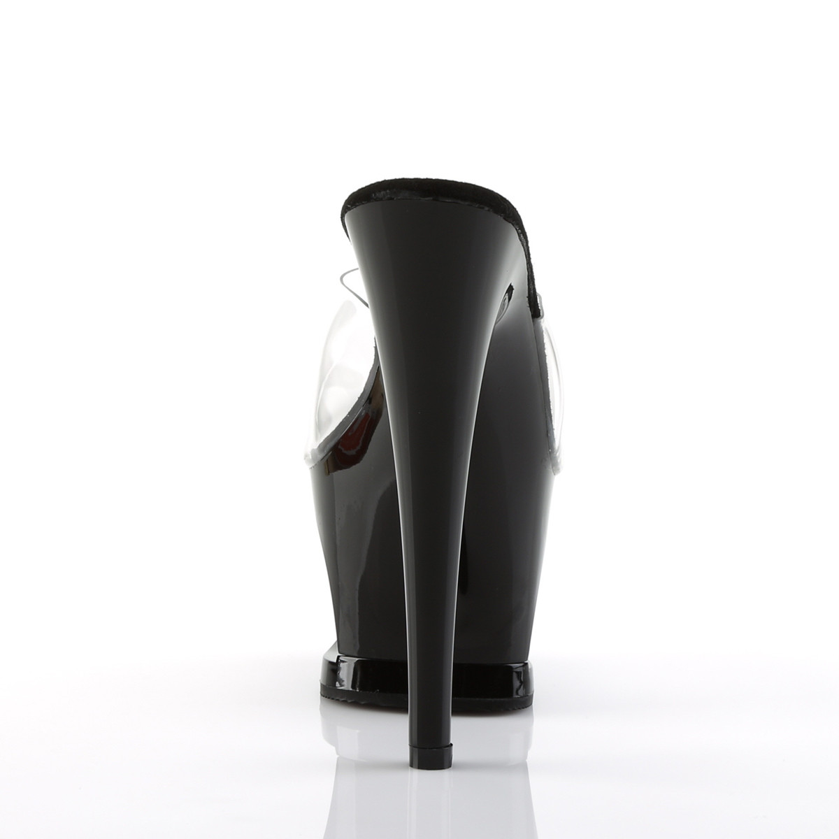 Pleaser Moon-701TG C/B-S - Clear High-Platform Sandals