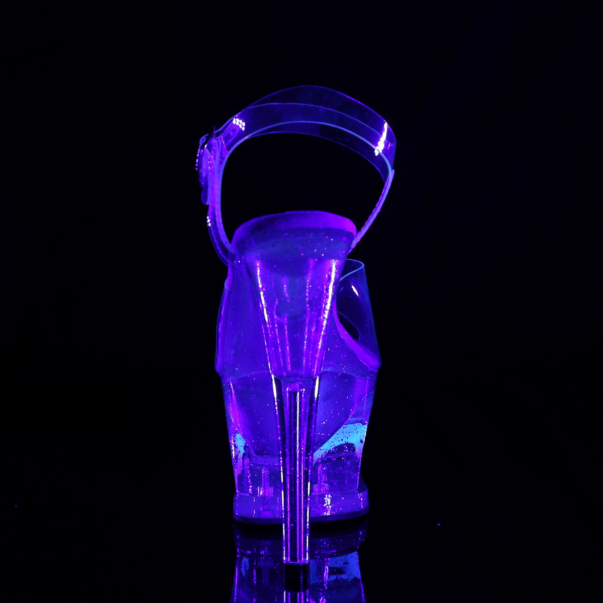 Pleaser Moon-708MER C/M - Clear High-Platform Sandals