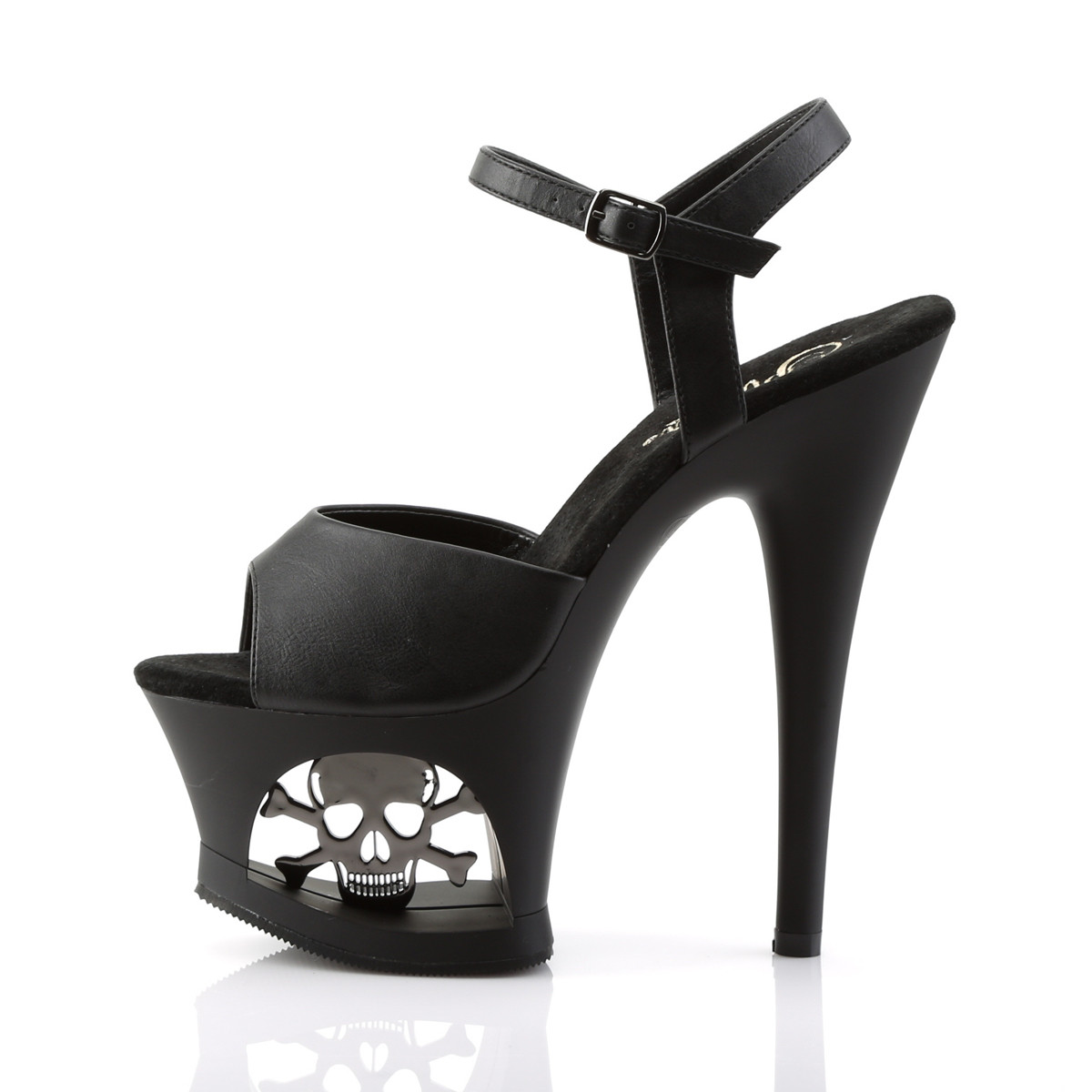 Pleaser Moon-709SK BPU/M - Black High-Platform Sandals