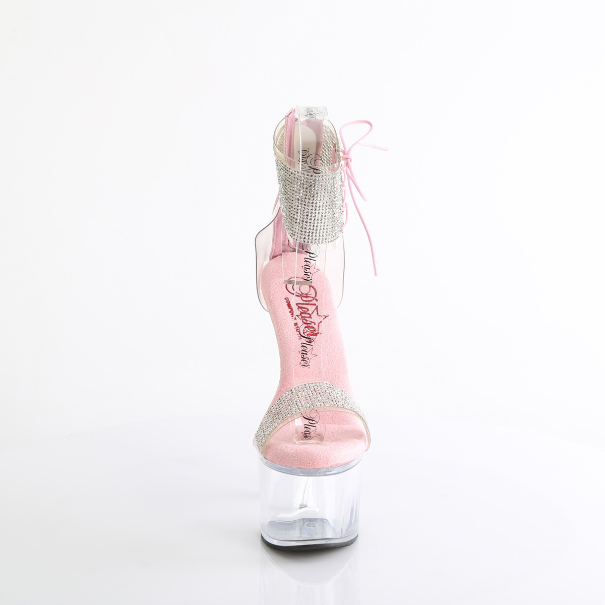 Pleaser Passion-727RS C-BP/C - Pink High-Platform Ankle Strap Heels