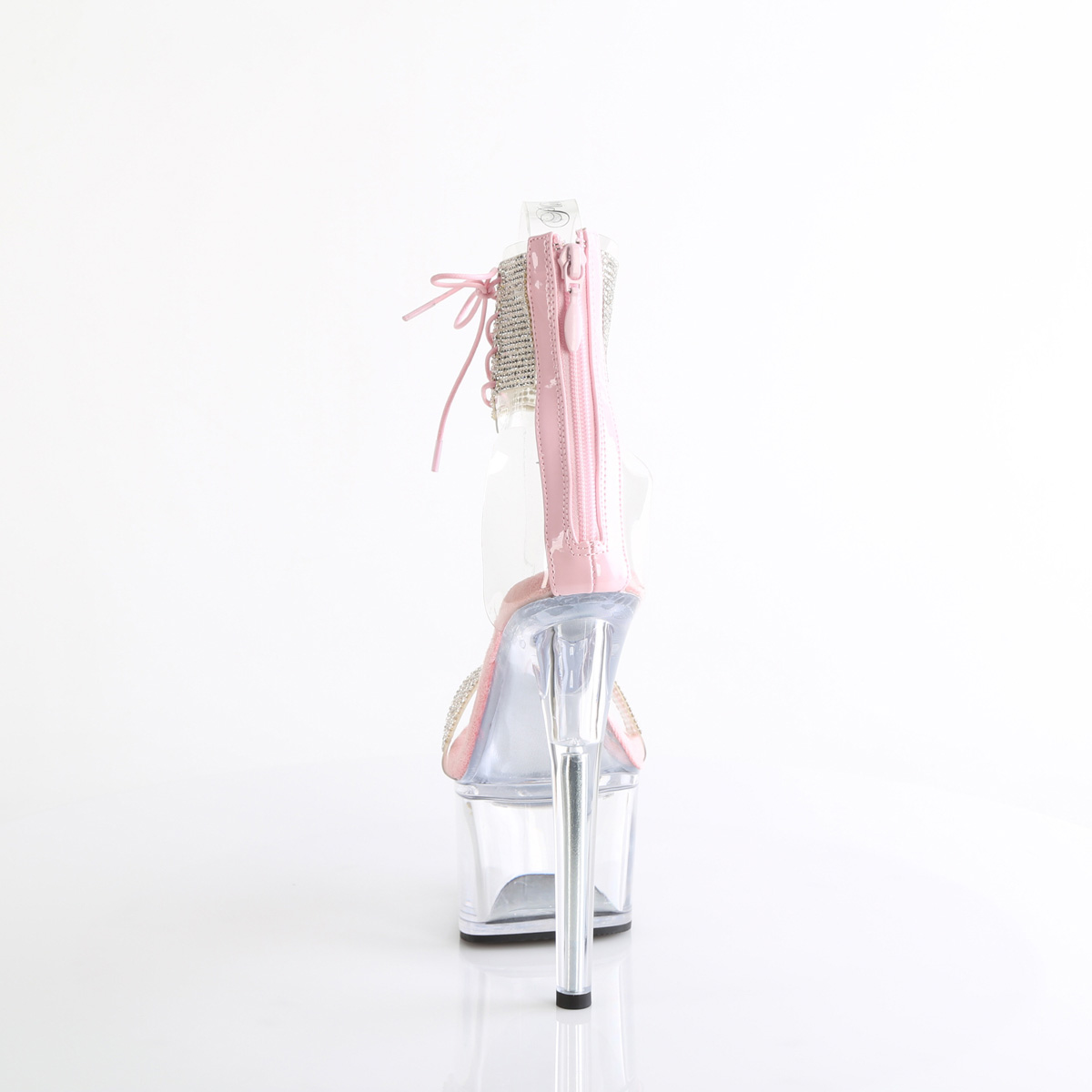 Pleaser Passion-727RS C-BP/C - Pink High-Platform Ankle Strap Heels