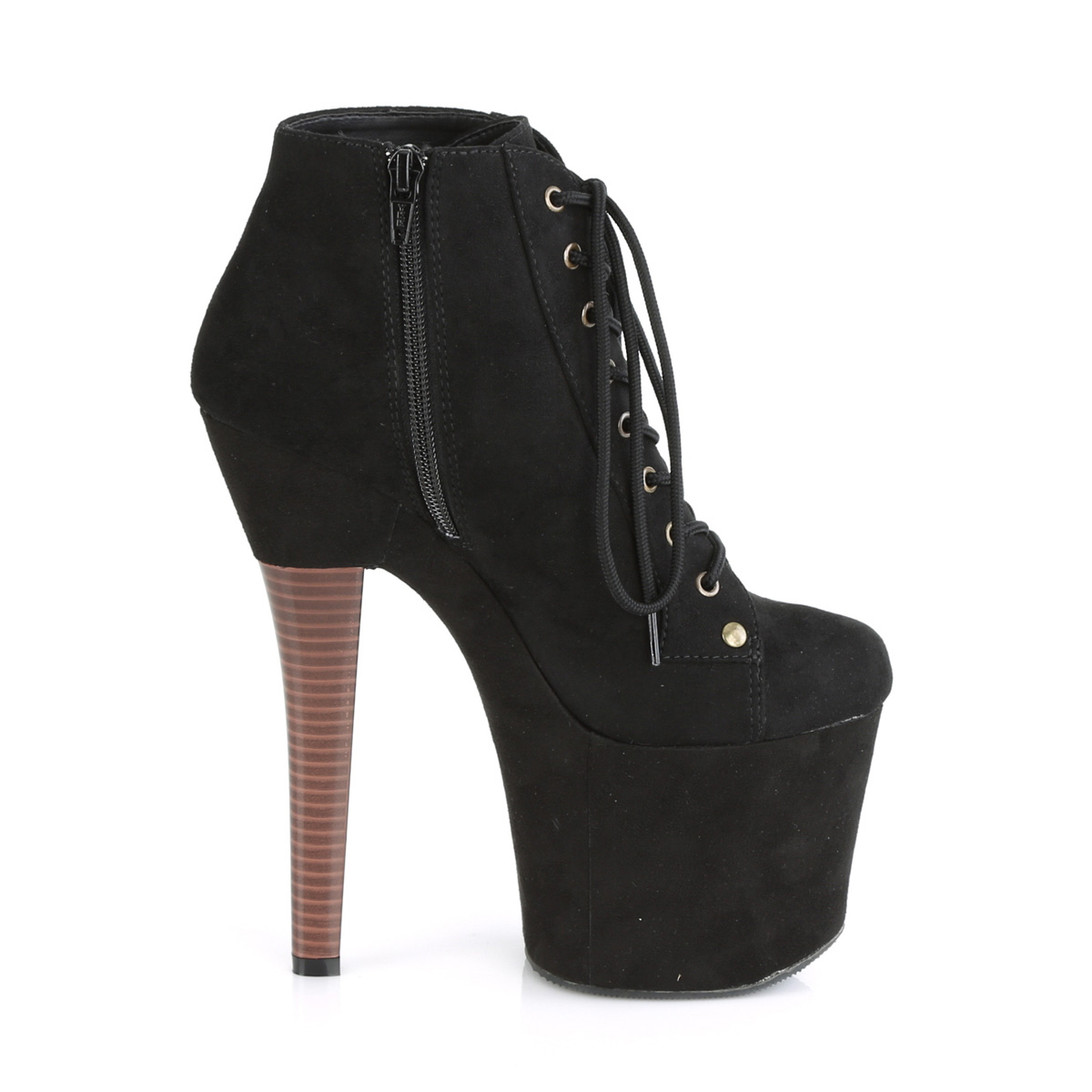 Pleaser Radiant-1005 BFS/M - Black High-Platform Ankle Boots