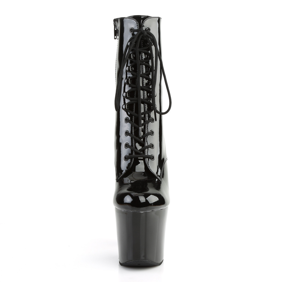 Pleaser Radiant-1020 B/M - Shiny Black High-Platform Ankle Boots