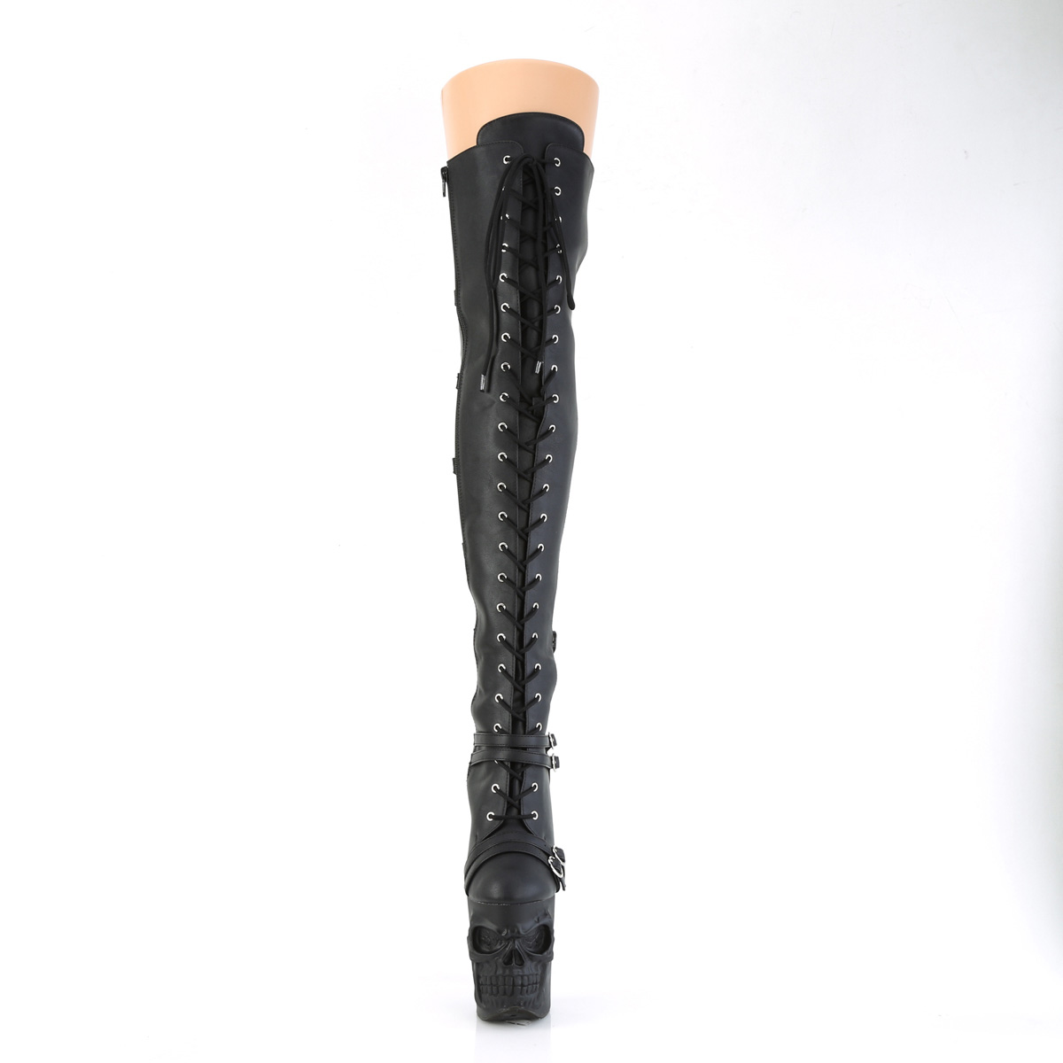 Pleaser Rapture-3045 BPU/M - Black High-Platform Knee High Boots