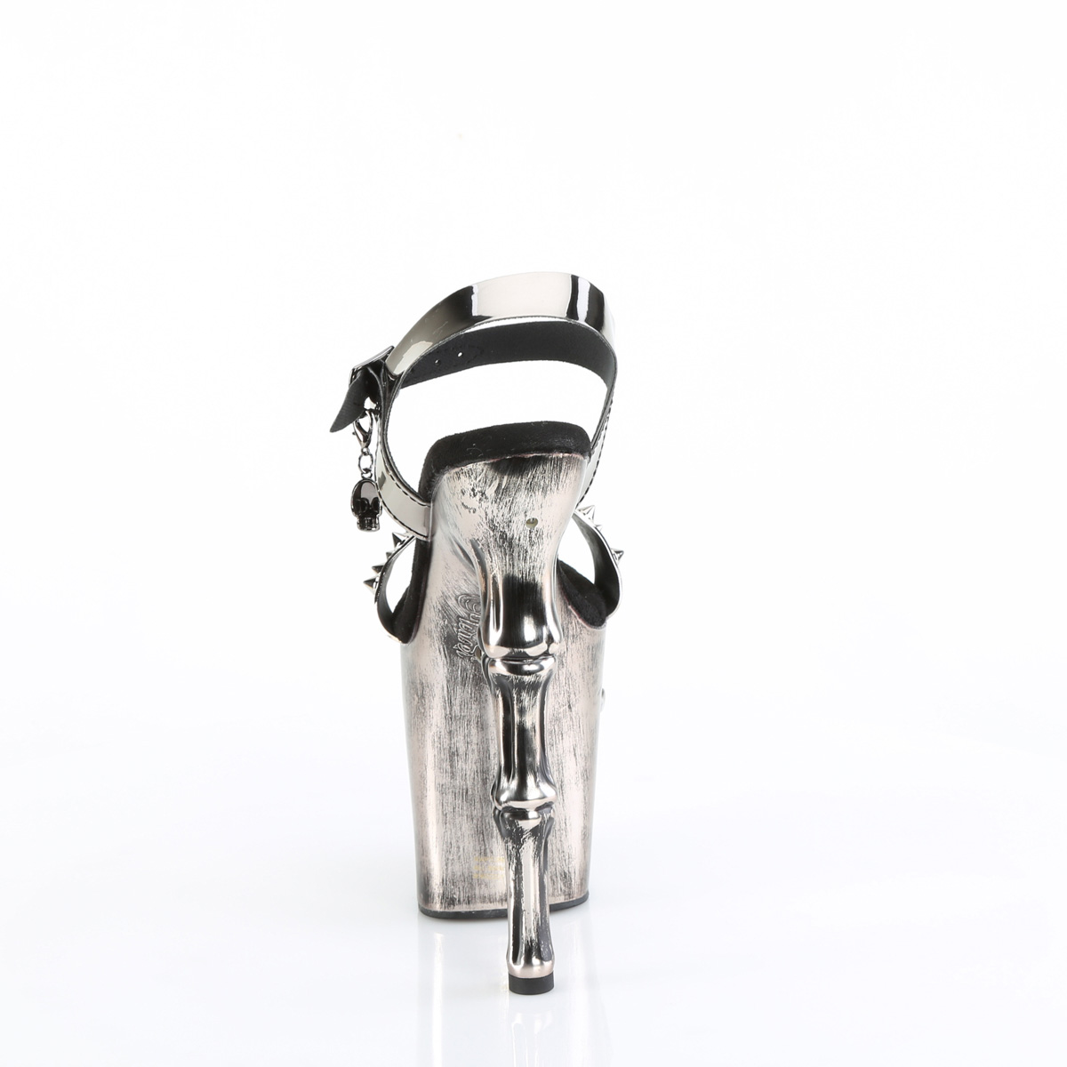 Pleaser Rapture-812-LT PWTPU/M - Silver Illuminating High-Platform Sandals