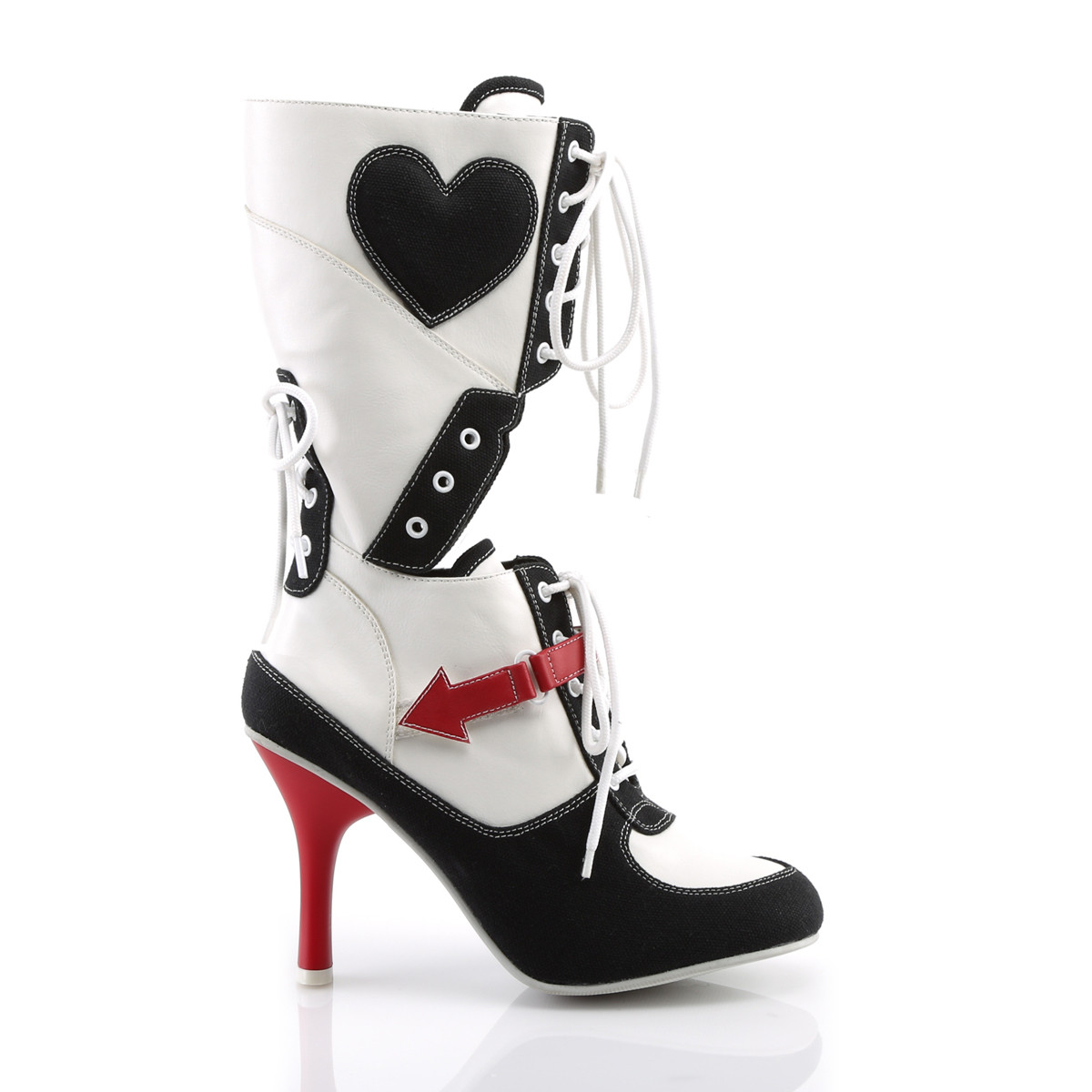 Funtasma Referee-200 BCA-WPU - White Heeled Single Sole Ankle Boots