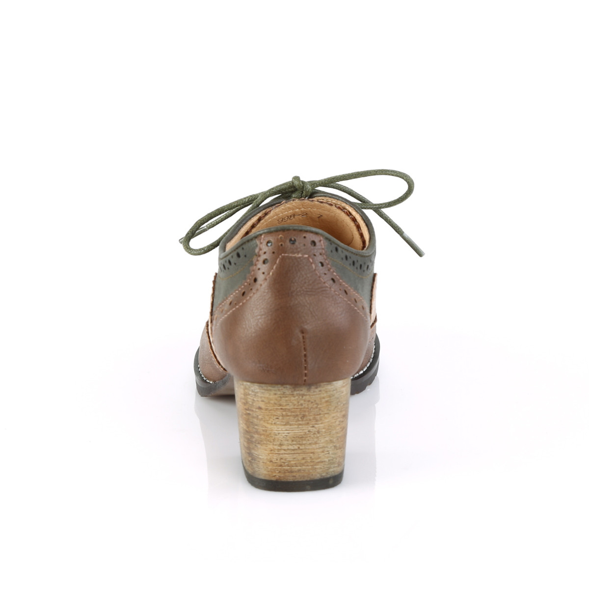 Pin Up Couture Russell-34 BN-MCPU - Brown Chunky-Heel Shoes