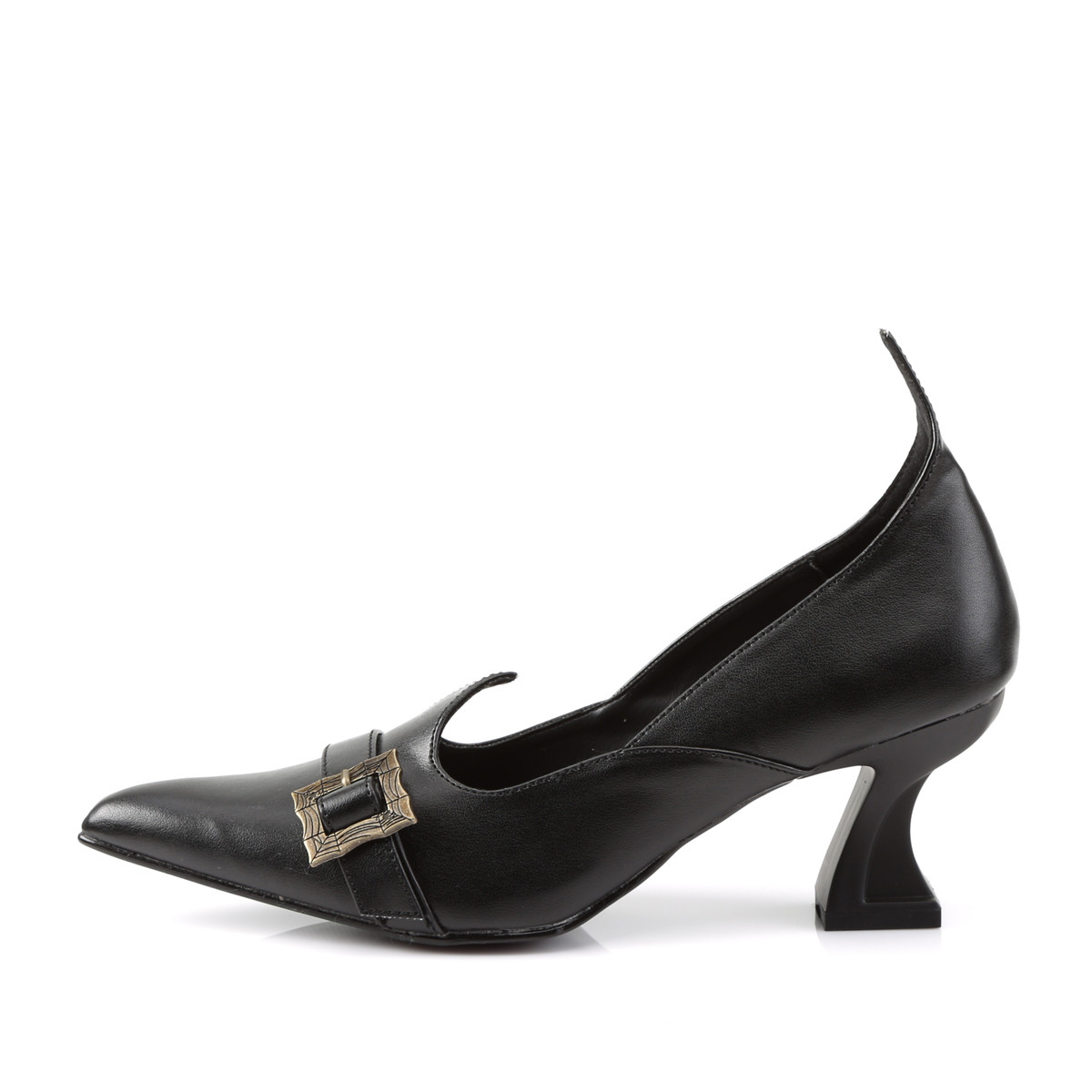Funtasma Salem-06 B/PU - Black Chunky-Heel Stilettos