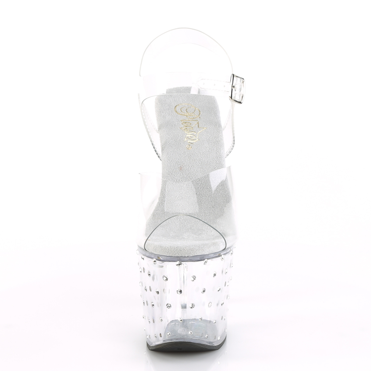 Pleaser Scallop-708SD C/M - Clear High-Platform Sandals