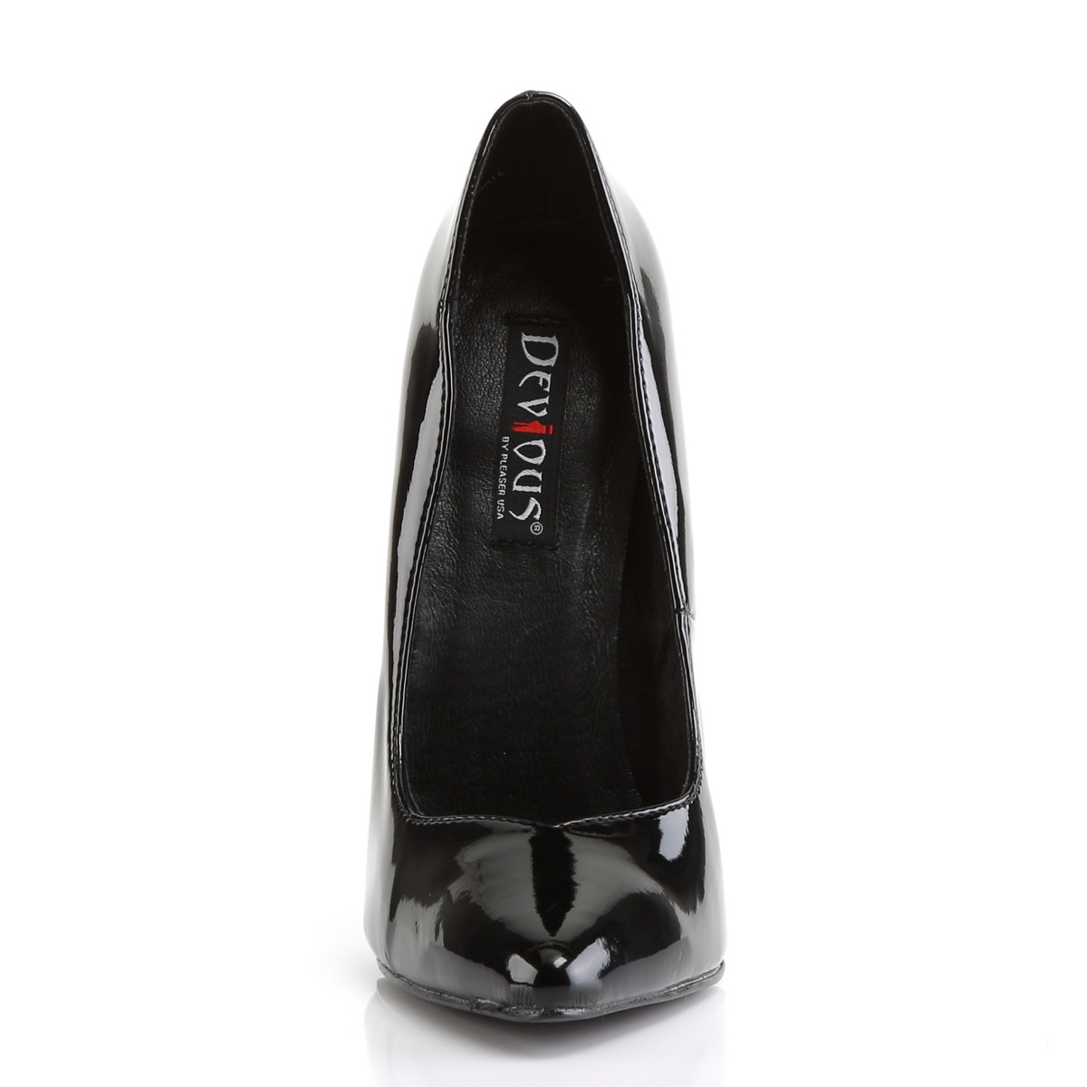Devious Scream-01 B - Shiny Black High-Heel Stilettos