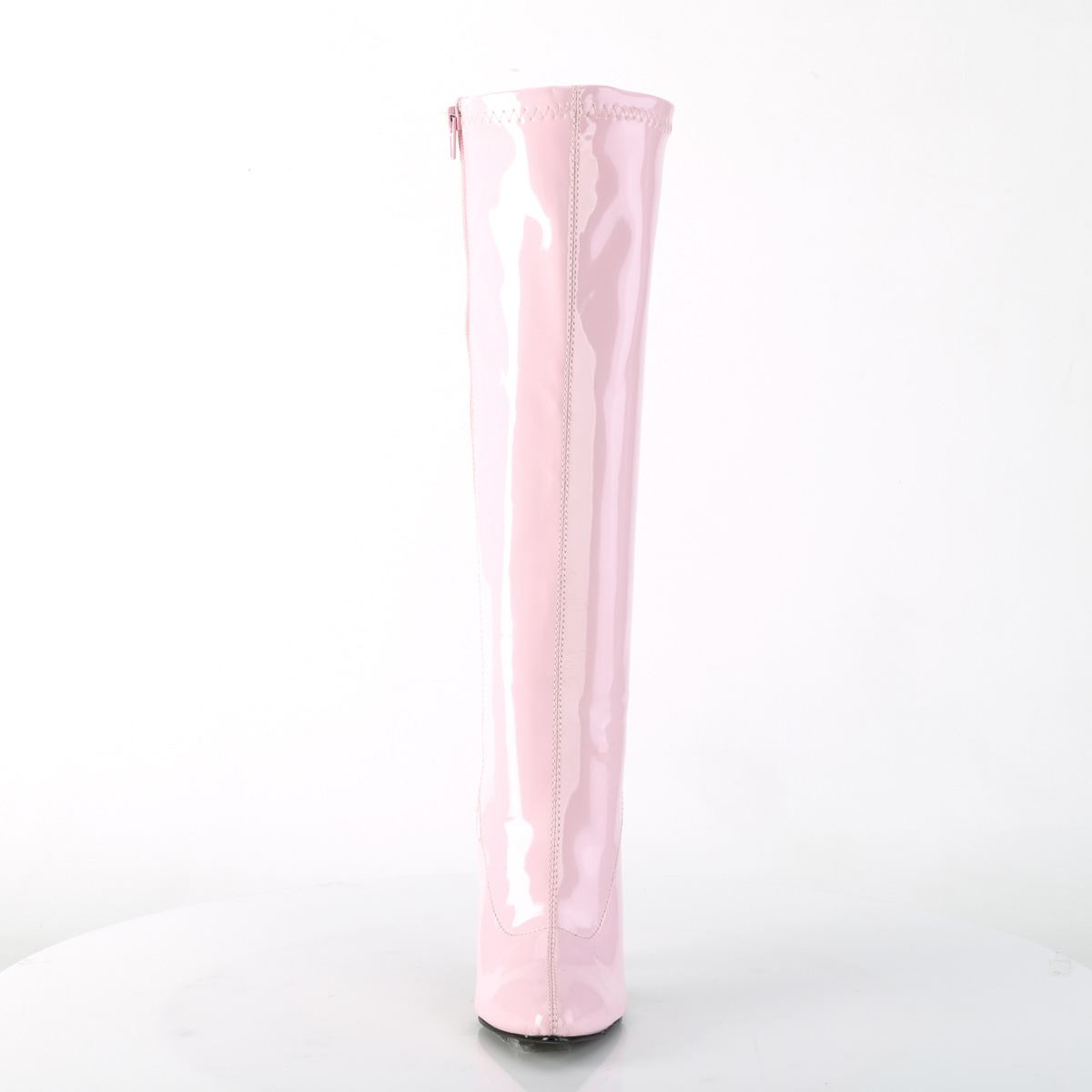 Pleaser Seduce-2000 BP - Shiny Pink High-Heel Knee High Single Sole Boots
