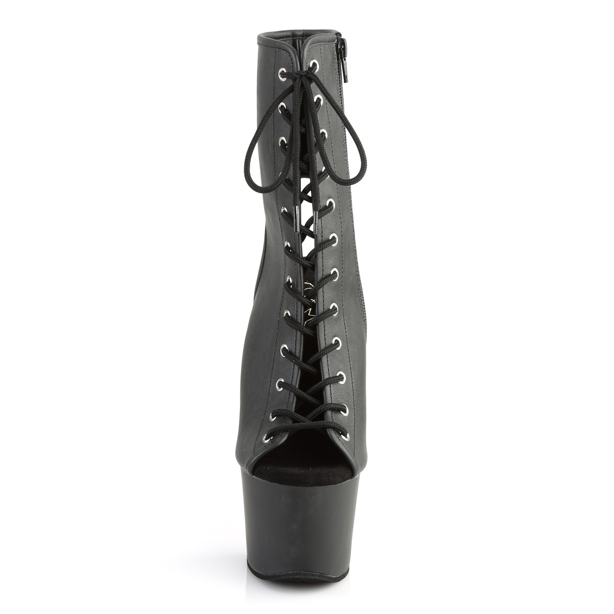 Pleaser Sky-1016 BPU/M - Black High-Platform Peep Toe Boots