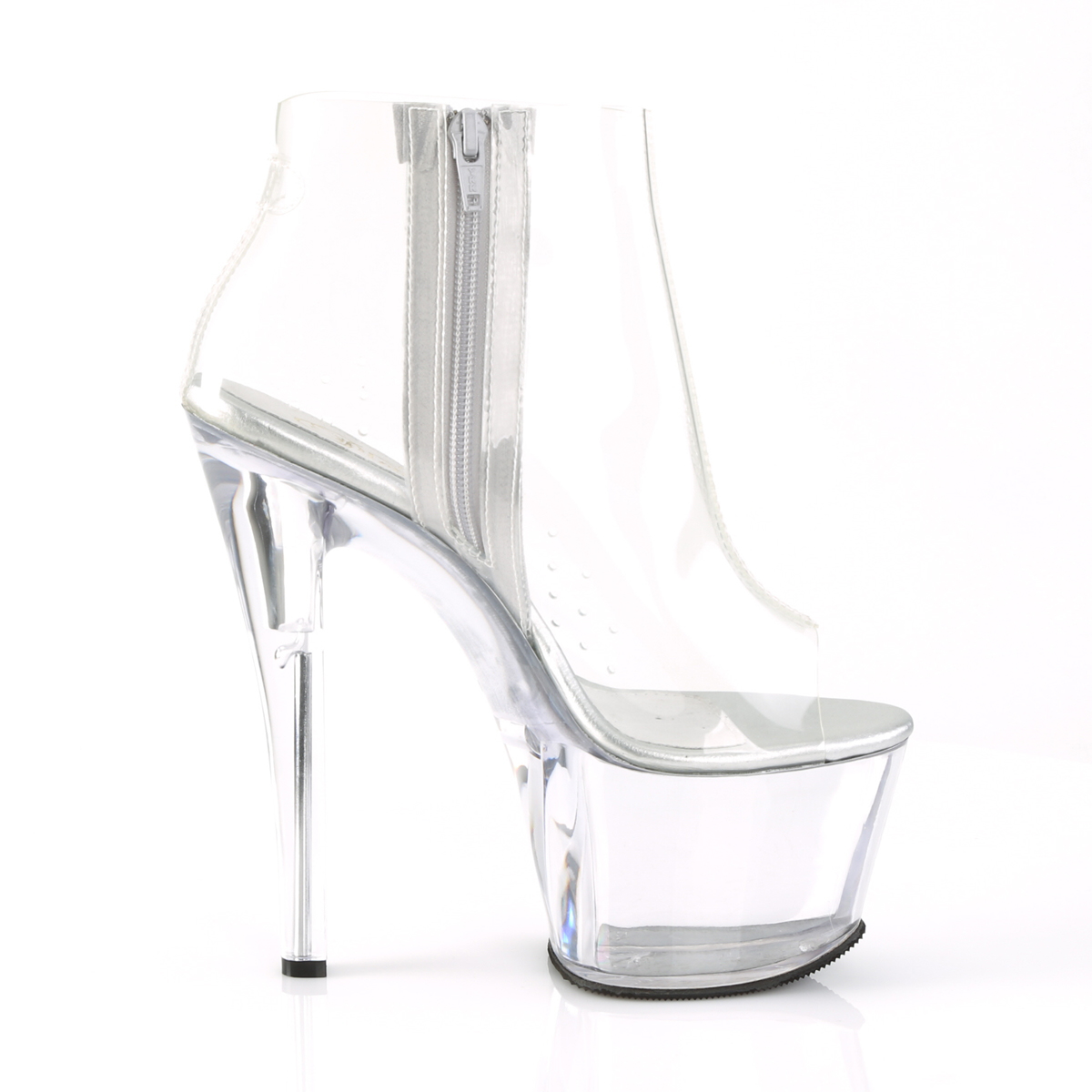 Pleaser Sky-1023 C/M - Clear High-Platform Ankle Boots