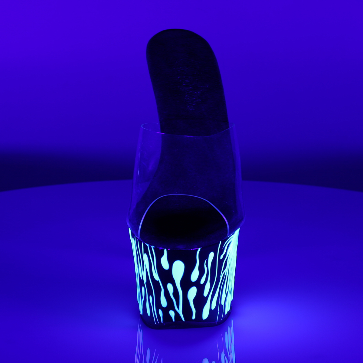 Pleaser Sky-301-5 C/B-NW - Clear High-Platform Sandals