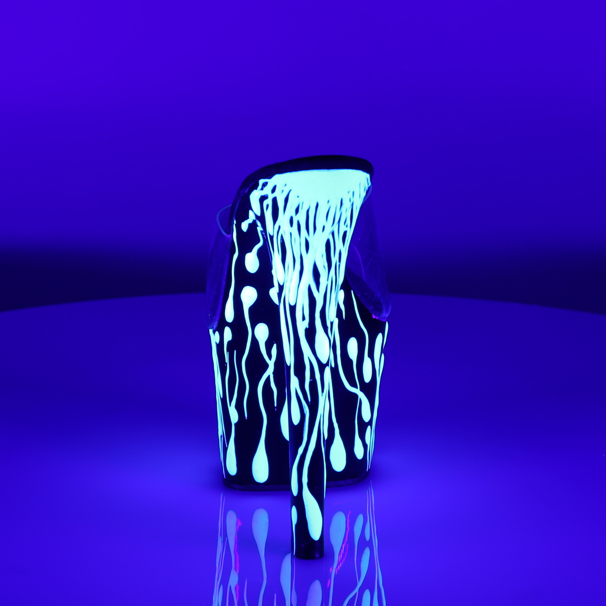 Pleaser Sky-301-5 C/B-NW - Clear High-Platform Sandals